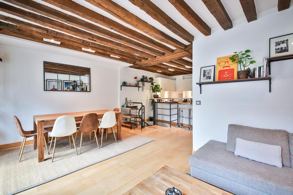 Typical Parisian Duplex#4Pers#Le Marais Apartment Ngoại thất bức ảnh