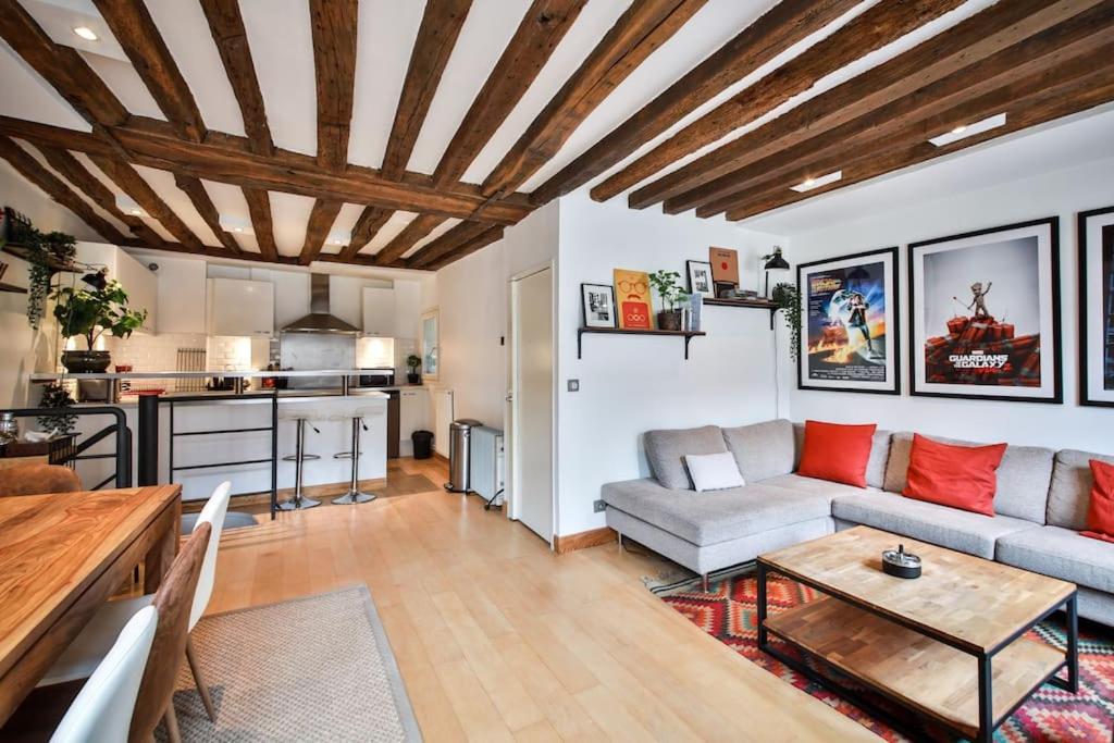 Typical Parisian Duplex#4Pers#Le Marais Apartment Ngoại thất bức ảnh