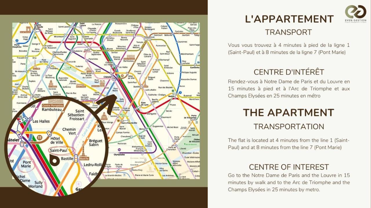 Typical Parisian Duplex#4Pers#Le Marais Apartment Ngoại thất bức ảnh